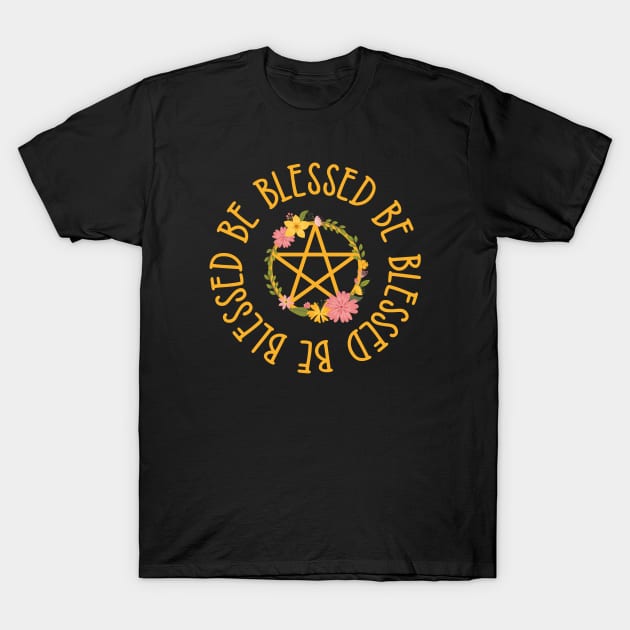 Midsummer Floral Pentacle Design Cheeky Witch® T-Shirt by Cheeky Witch